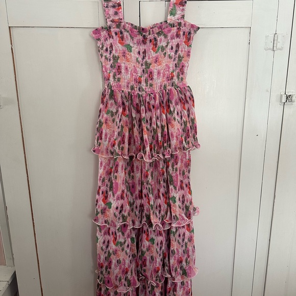 Ganni Georgette Pink midi dress - Picture 2 of 4